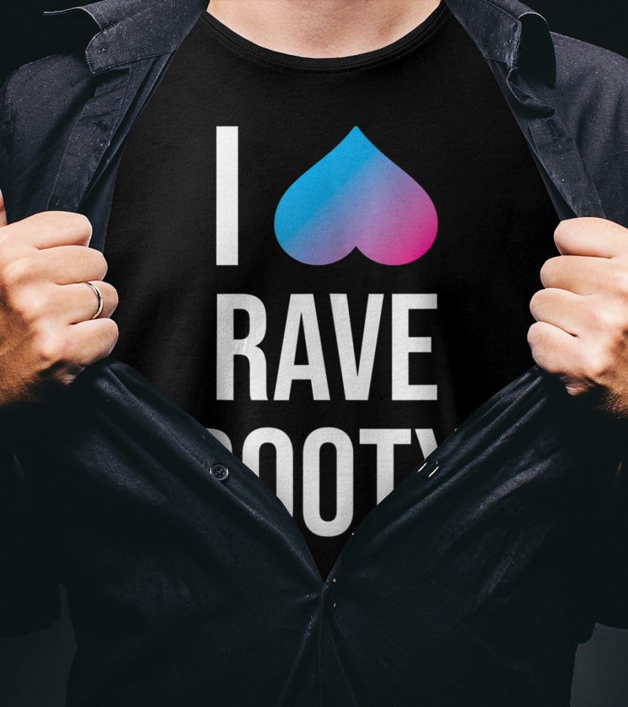 I Heart Rave Booty Funny Trippy EDM Music T-Shirt