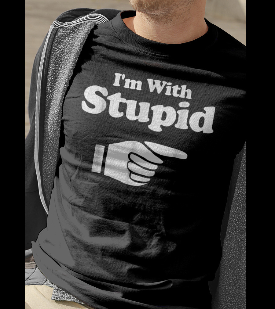 I'm With Stupid Manatee For Men Kids And Women T-Shirt