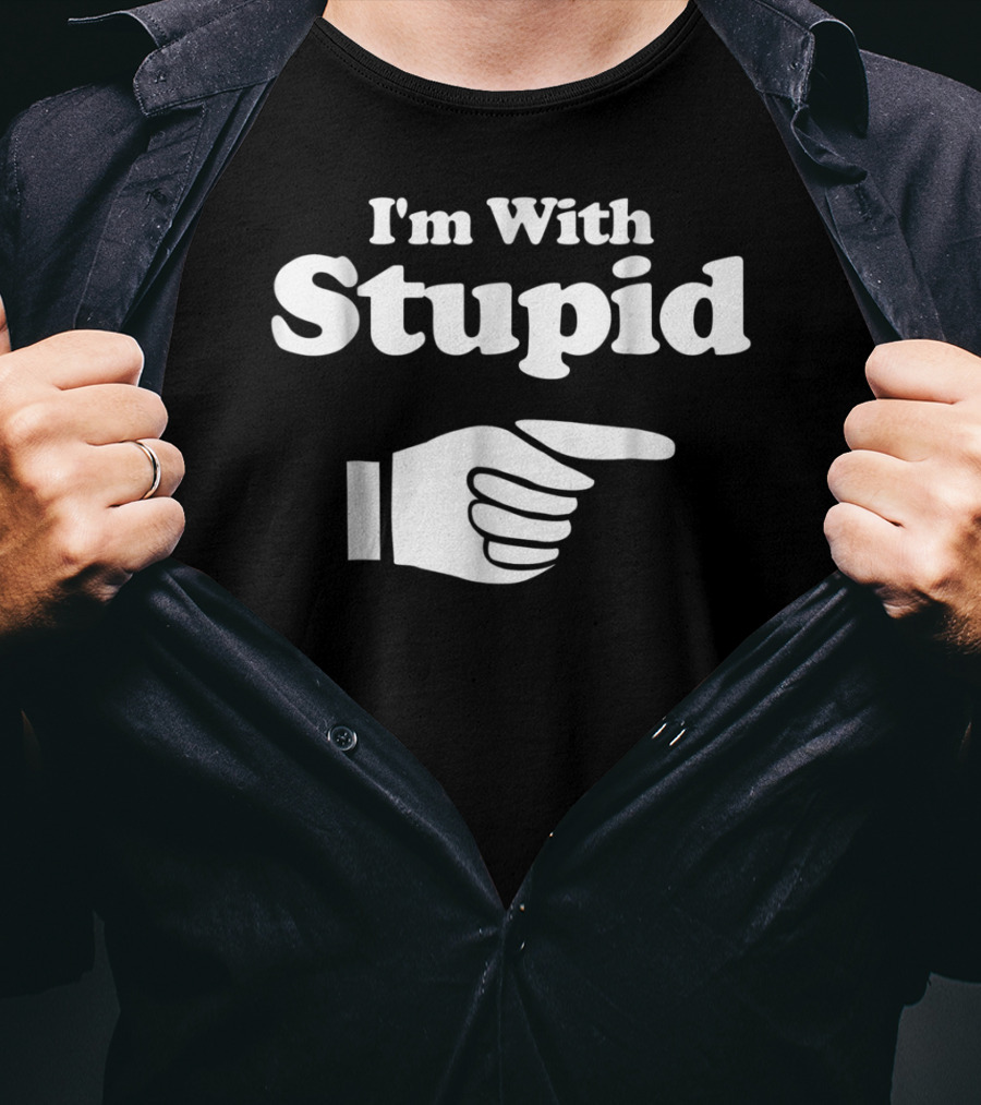 I'm With Stupid Manatee For Men Kids And Women T-Shirt