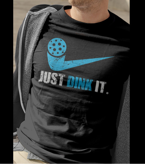 Just Dink It Pickleball Fan Iconic Swoosh T-Shirt