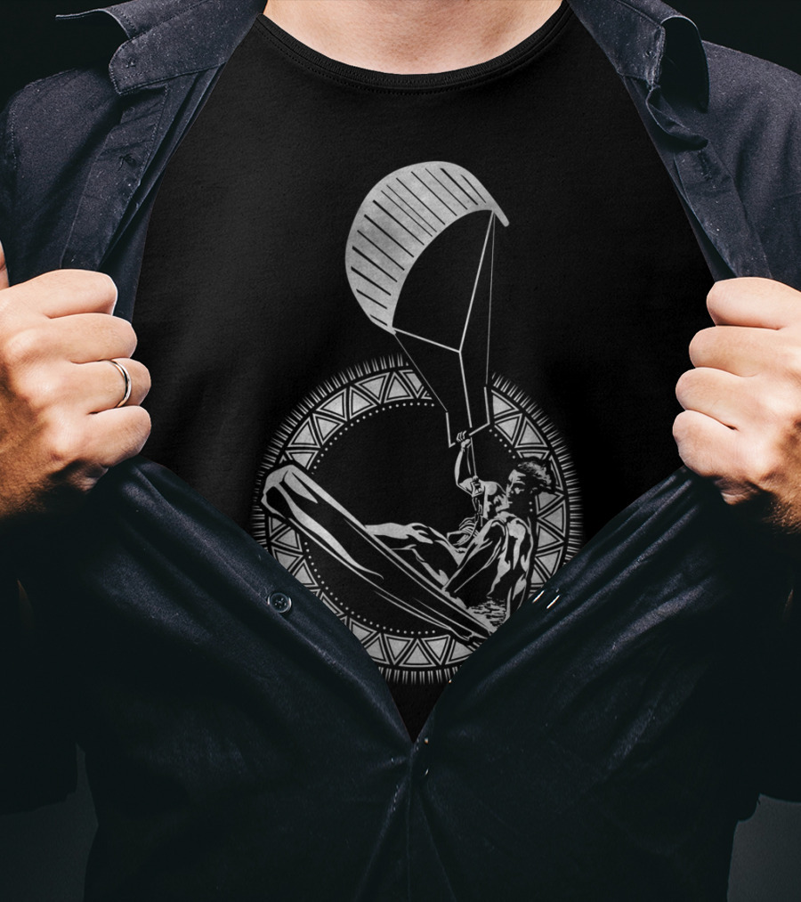 Kitesurfing Kiteboarding Kite Surfer Water Wind Ocean Adventure T-Shirt