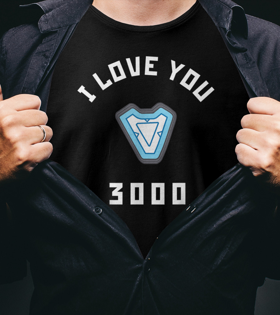 Marvel Avengers Endgame Iron Man Arc Reactor I Love You 3000 T-Shirt