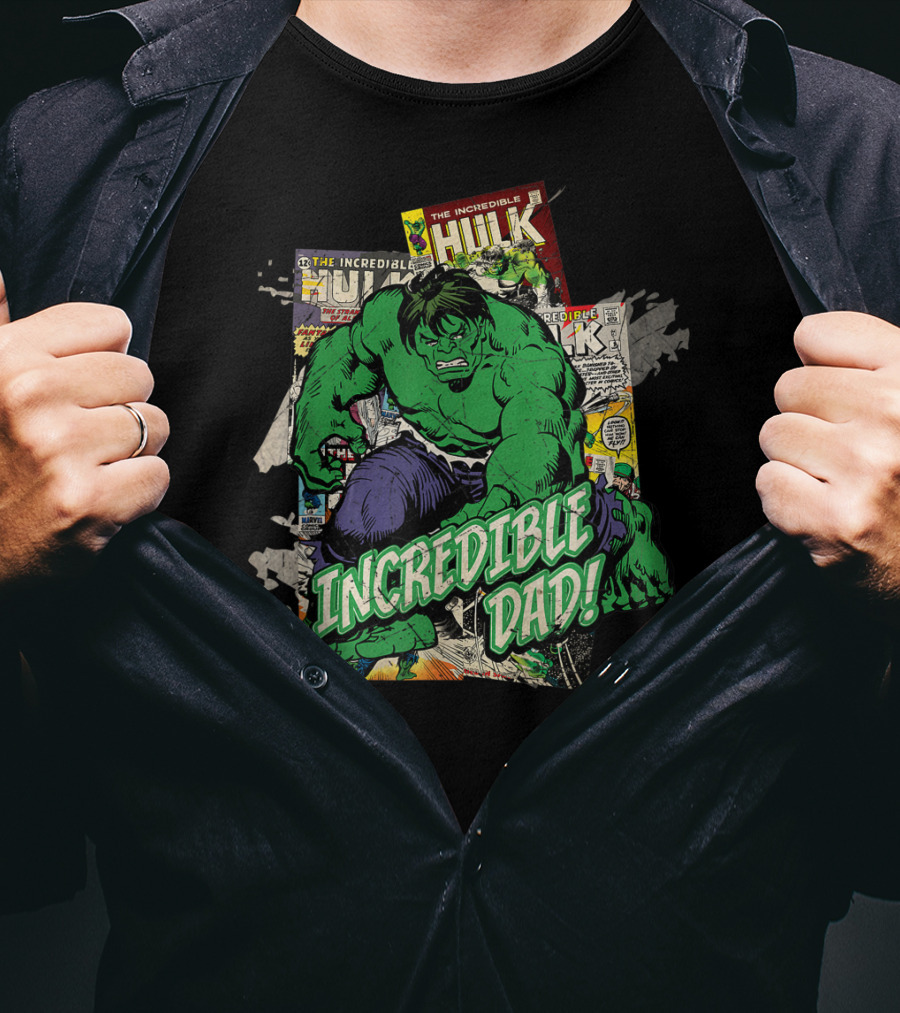 Marvel Hulk The Incredible Hulk Incredible Dad T-Shirt