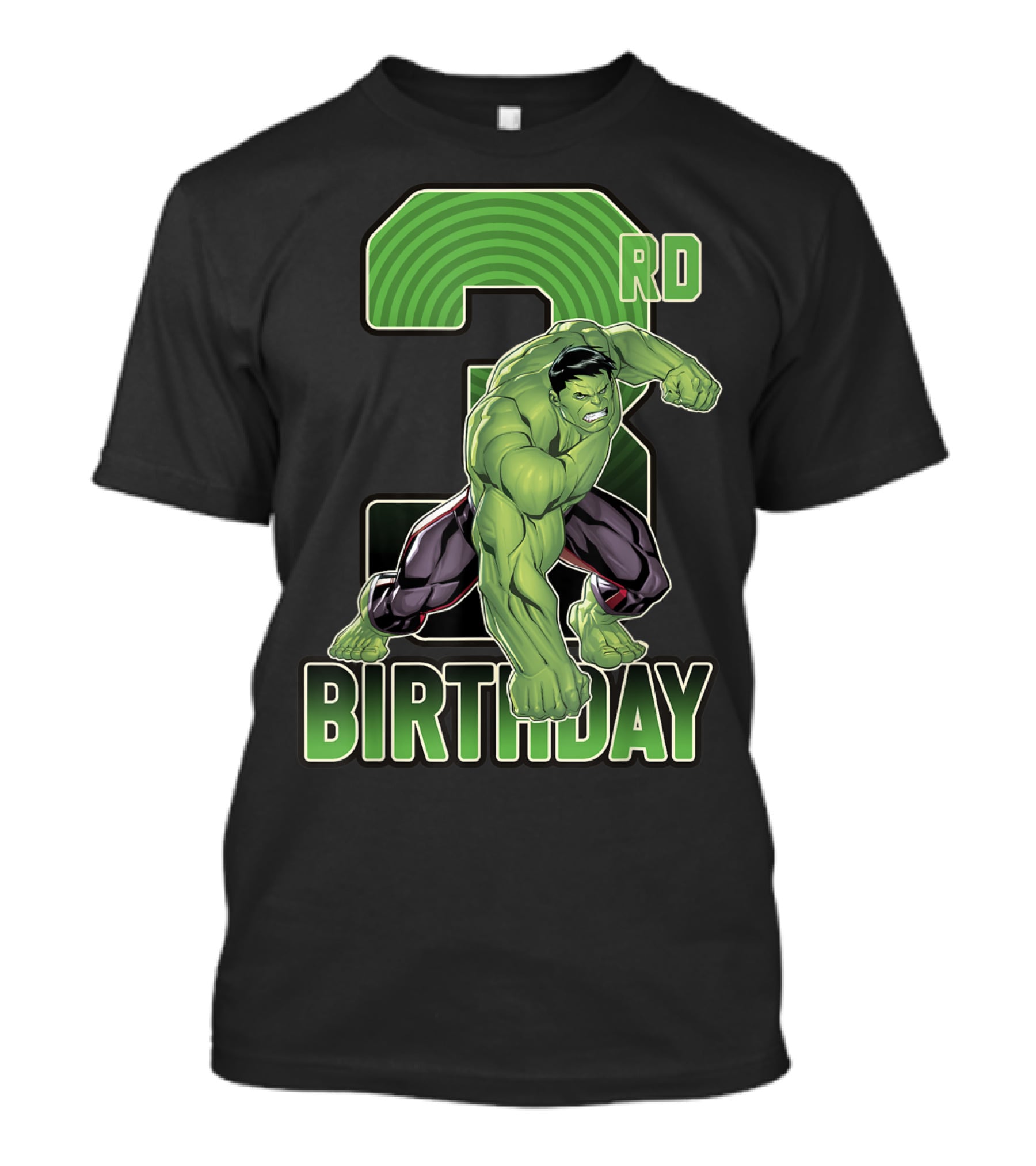 Marvel Hulk Smash 3rd Birthday Green Giant T-Shirt