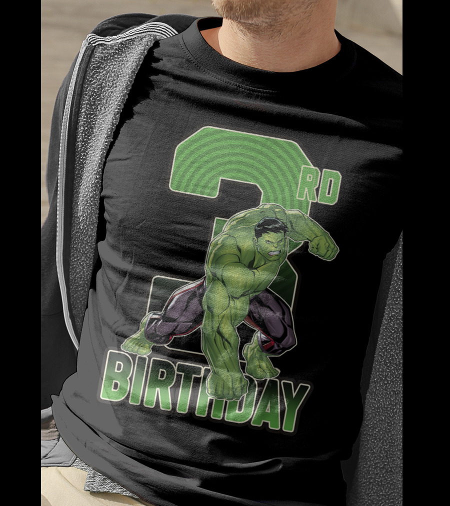 Marvel Hulk Smash 3rd Birthday Green Giant T-Shirt