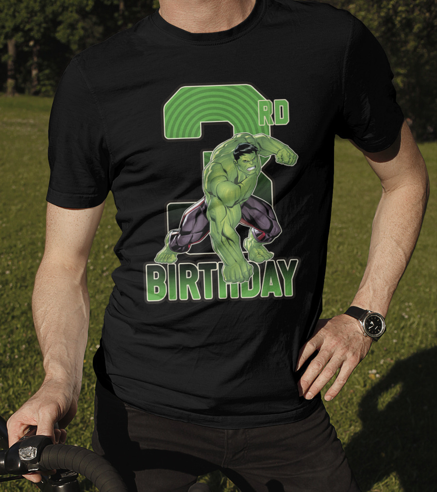 Marvel Hulk Smash 3rd Birthday Green Giant T-Shirt