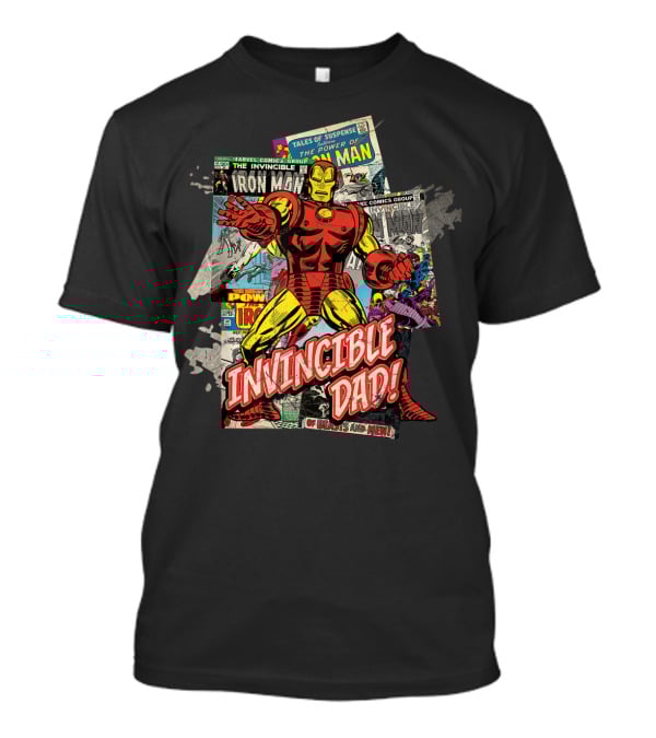 Marvel Iron Man Invincible Dad Of Heroes And Men Father's Day T-Shirt