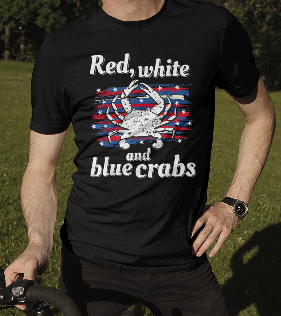 Red White And Blue Crabs Maryland Crab Chesapeake Bay T-Shirt
