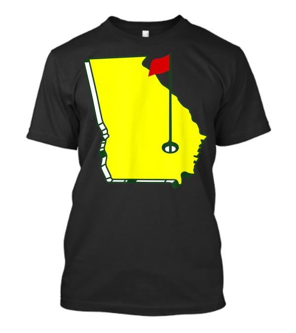 Master Golf Georgia State Map Red Flag T-Shirt