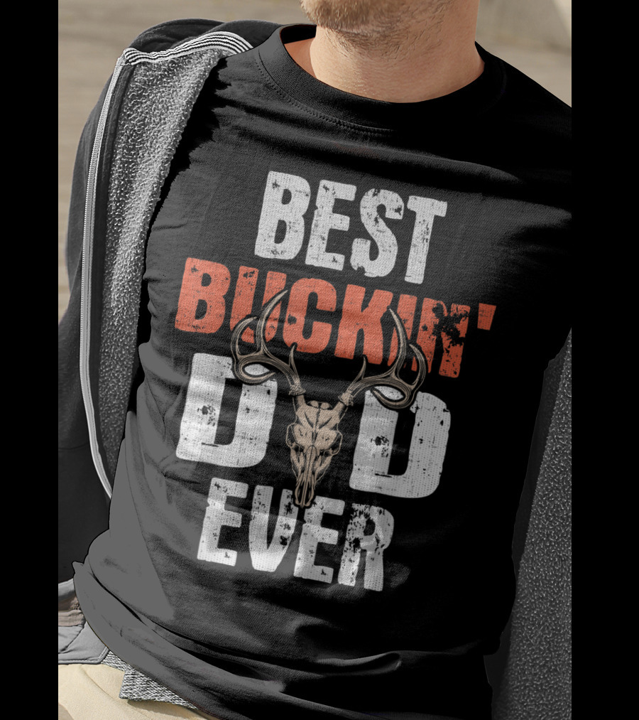 Best Buckin' Dad Ever Hunter Deer Buck Stag GA T-Shirt