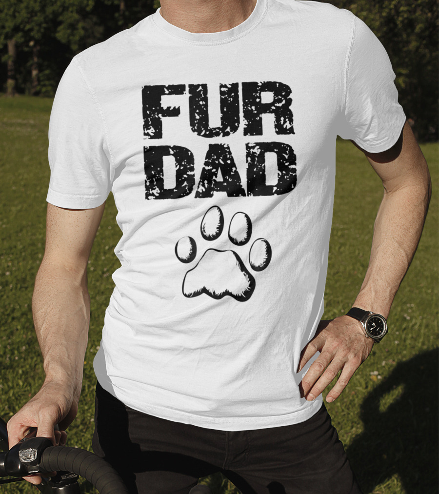 Mens Doggy Loving Fur Dad Paw T-Shirt