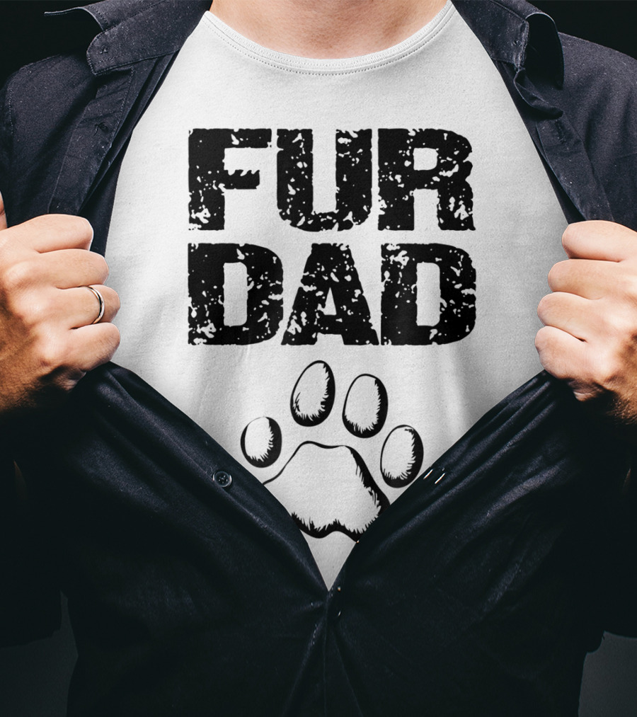 Mens Doggy Loving Fur Dad Paw T-Shirt