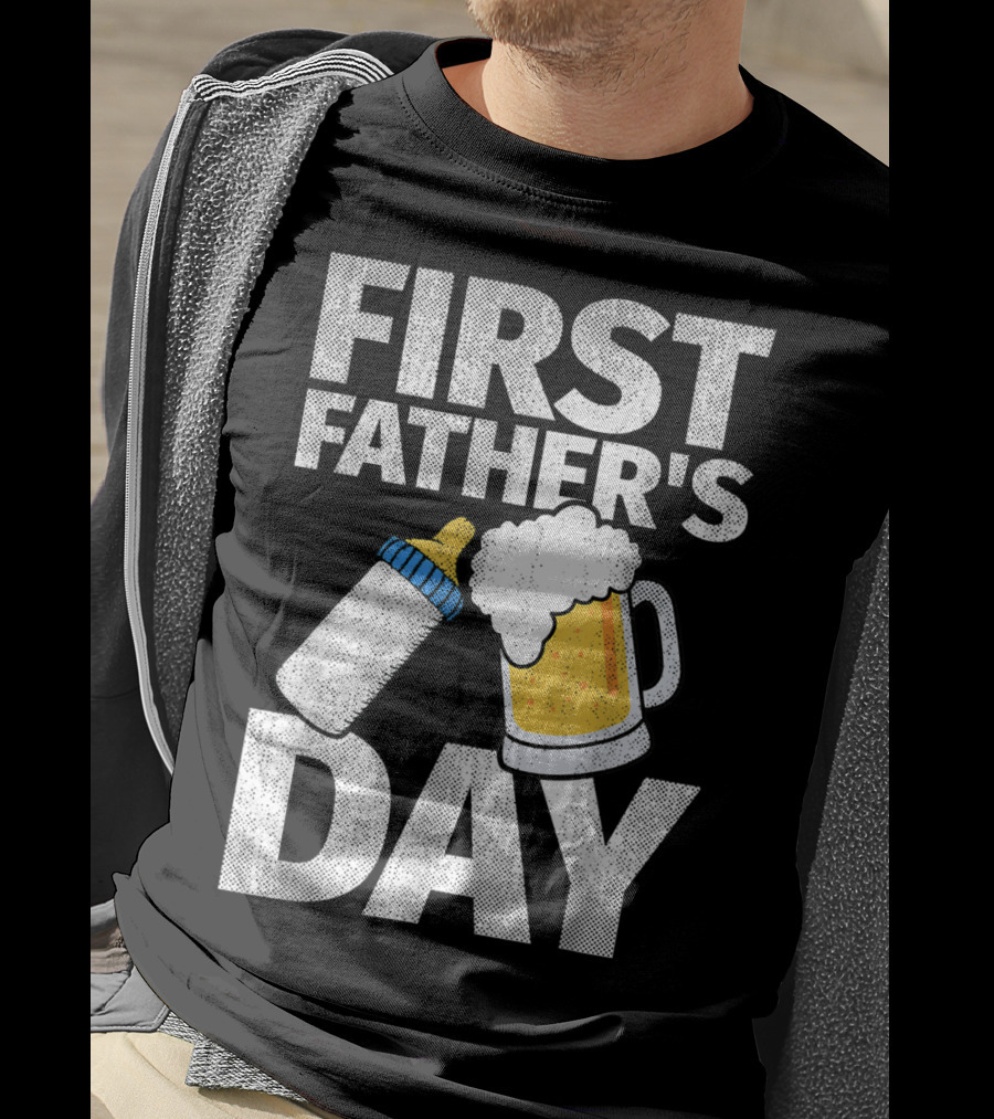First Father's Day Beer Baby Bo T-Shirt