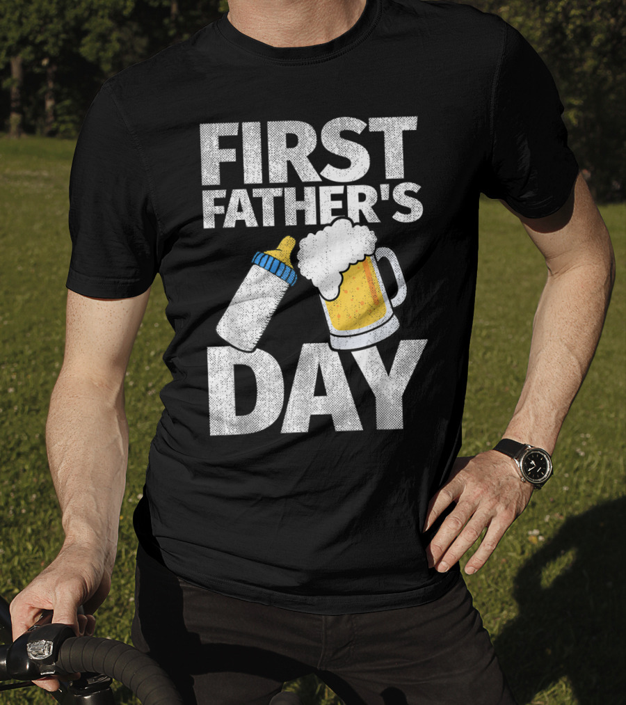 First Father's Day Beer Baby Bo T-Shirt