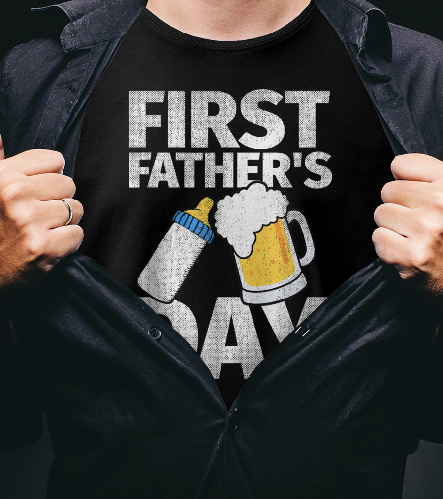 First Father's Day Beer Baby Bo T-Shirt