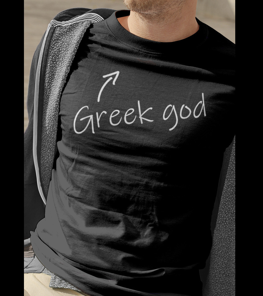 Greek God Arrow Mens Greek God Halloween Costume Funny Adult Humor T-Shirt