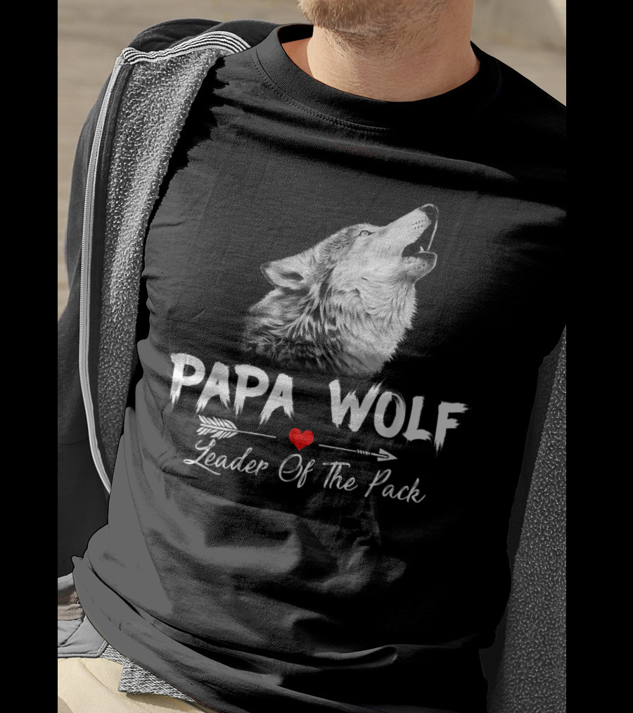 Papa Wolf Leader Of The Pack T-Shirt