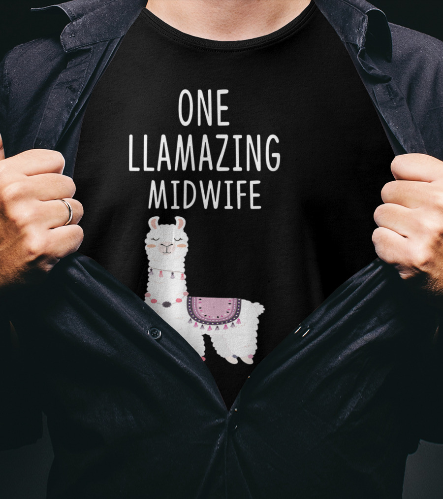 One Llamazing Midwife Llama T-Shirt
