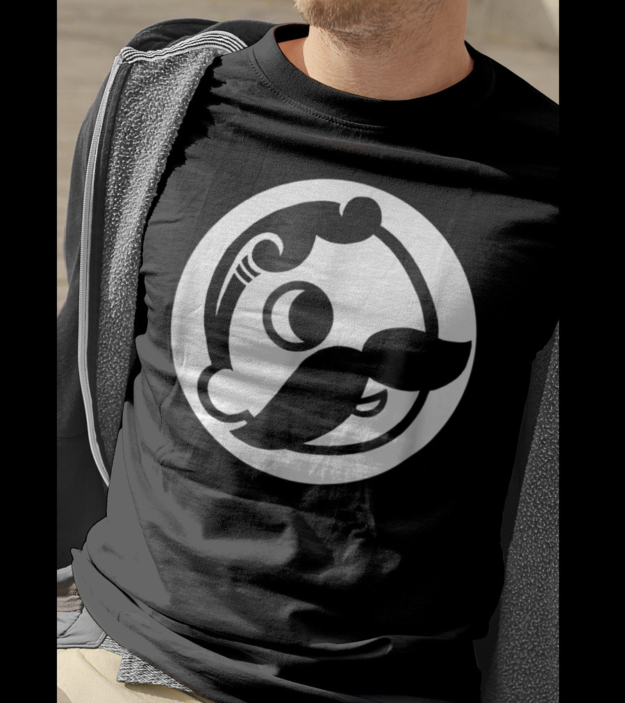Natty Boh Mascot Icon Mustache Circle T-Shirt