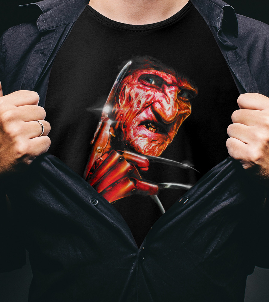 Nightmare On Elm Street Freddy Krueger Claw Face T-Shirt