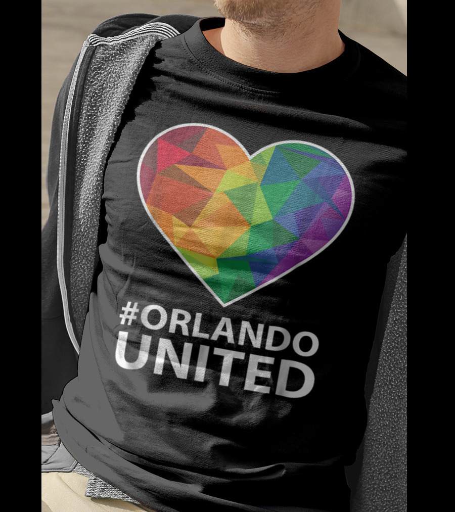 Orlando United Be Strong Multicolored Heart T-Shirt