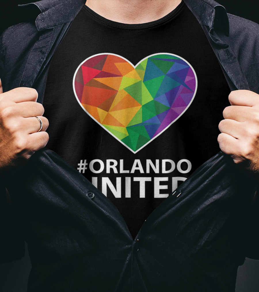 Orlando United Be Strong Multicolored Heart T-Shirt