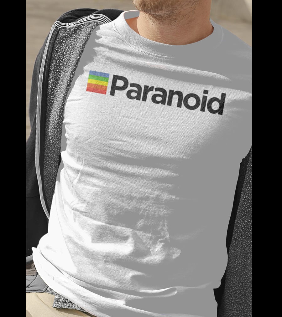 Paranoid Aesthetic Rainbow Stripe Vaporwave Vintage Fashion T-Shirt