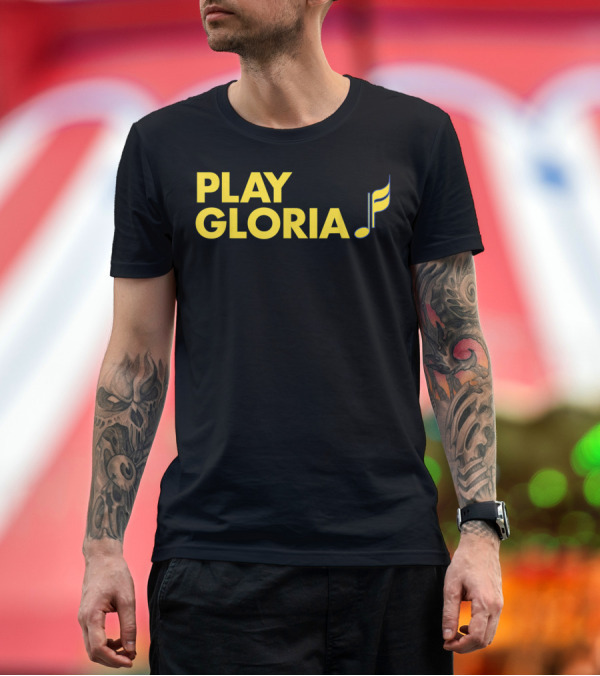 Premium T-Shirt: Play Gloria St. Louis Hockey Song T-Shirt Play Gloria St. Louis Hockey Song T-Shirt
