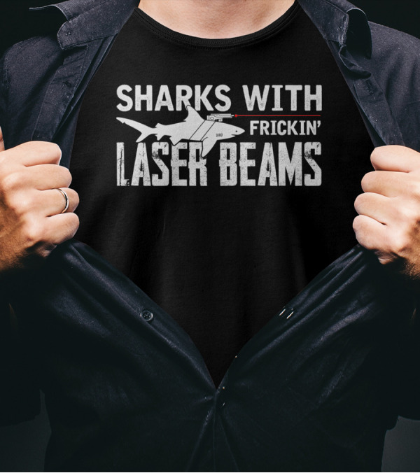 Sharks With Frickin Laser Beams Funny Austin Powers T-Shirt
