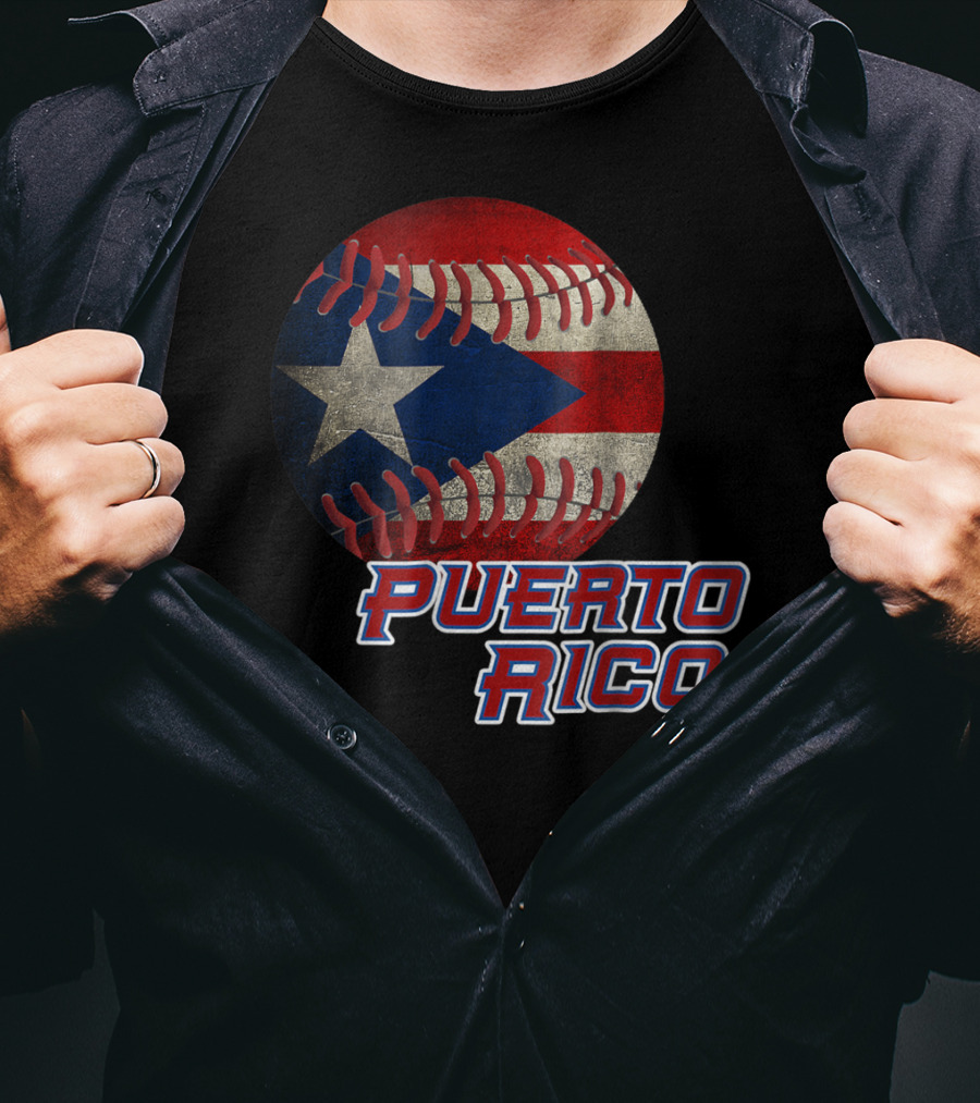 Boricua Pride Puerto Rico Flag Baseball T-Shirt