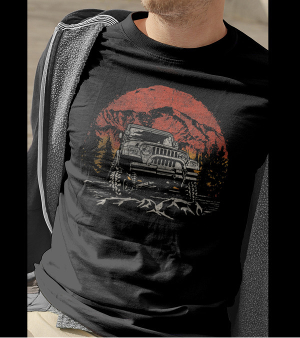 Retro Vintage Jeeps Enthusiast Off-Road Adventure T-Shirt