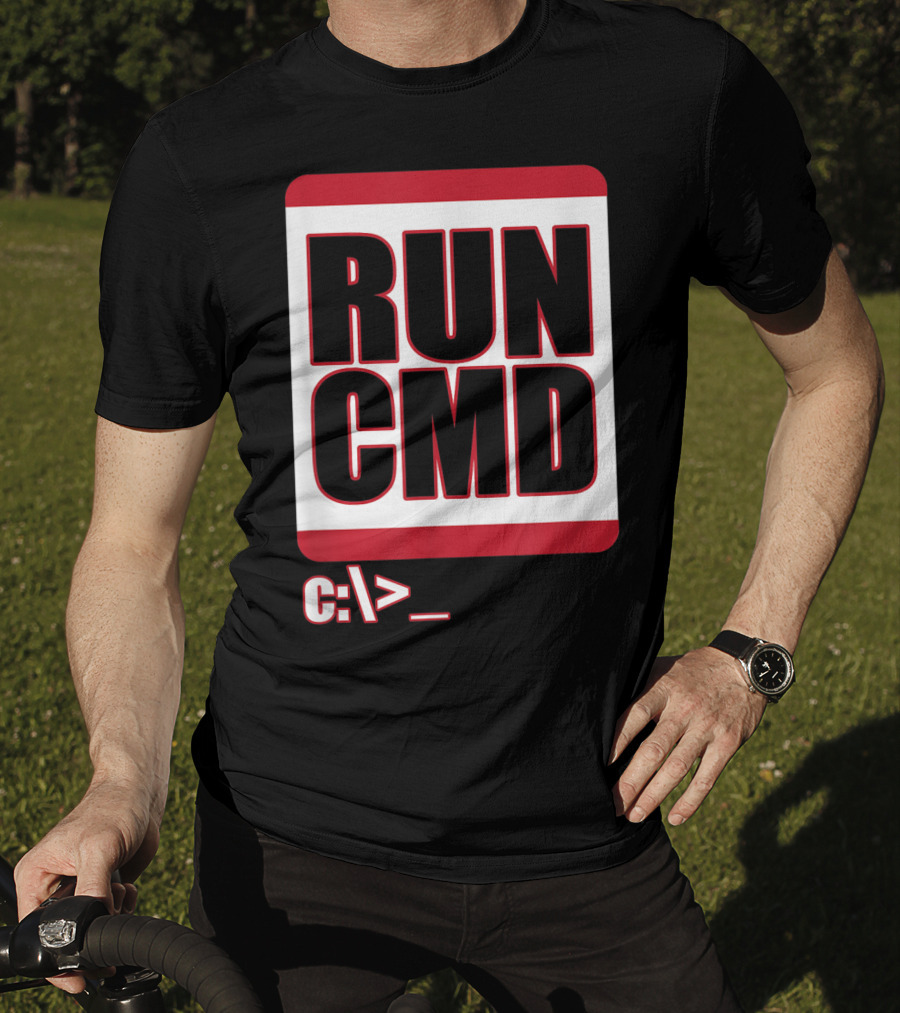 RUN CMD C:\> Funny Computer Science Nerd Coder T-Shirt