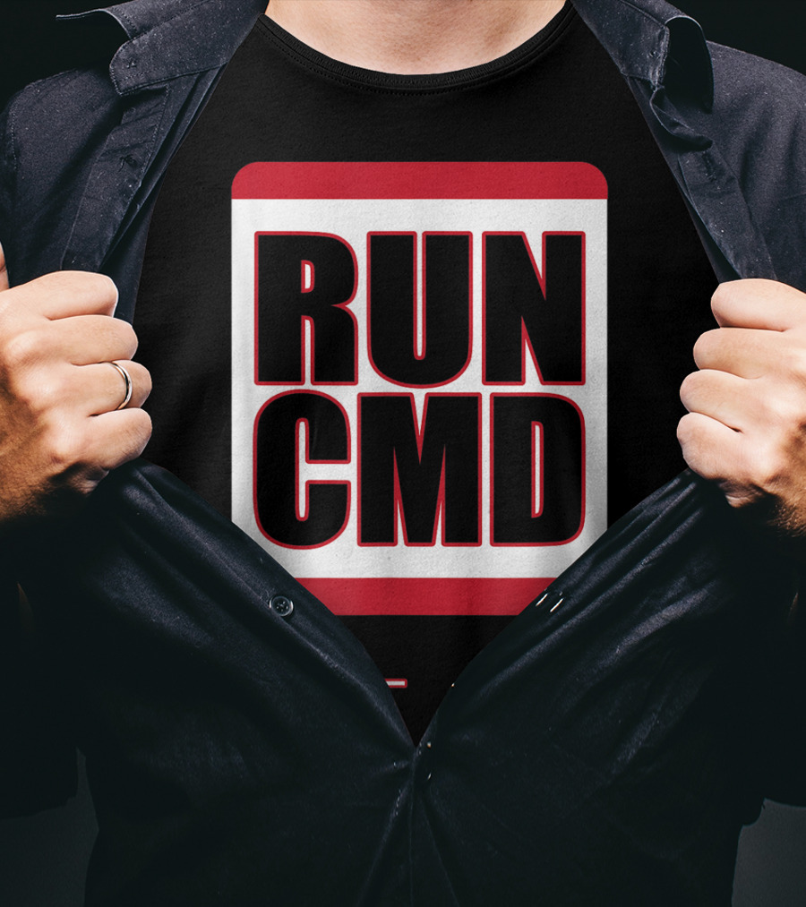 RUN CMD C:\> Funny Computer Science Nerd Coder T-Shirt