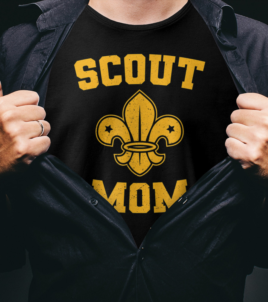 Scout Mom Scout Scouting Member Supporter Fleur-de-Lis T-Shirt