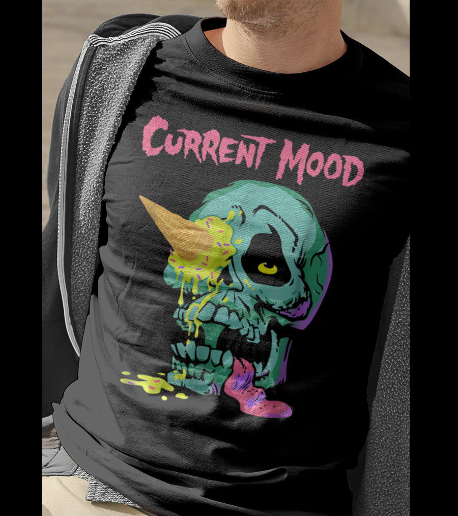 Current Mood Ice Cream Skull T-Shirt