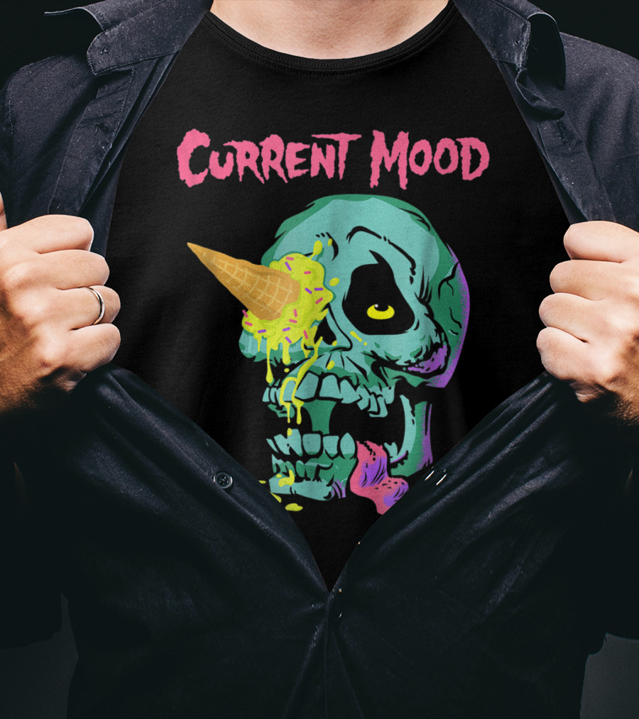 Current Mood Ice Cream Skull T-Shirt