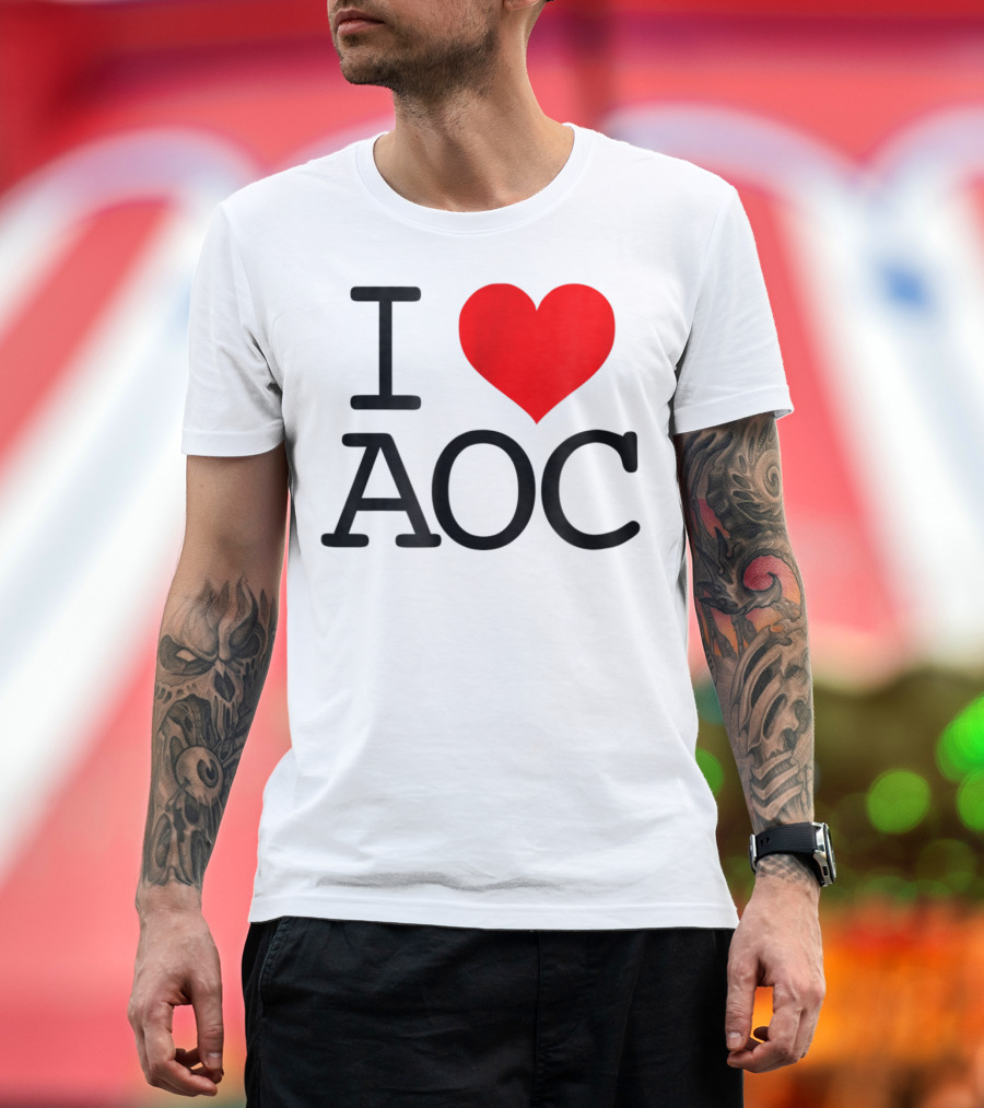 I Heart AOC Alexandria Ocasio Cortez Fan Love T-Shirt