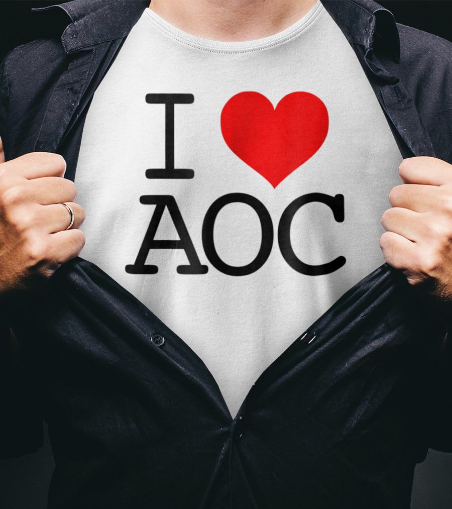 I Heart AOC Alexandria Ocasio Cortez Fan Love T-Shirt