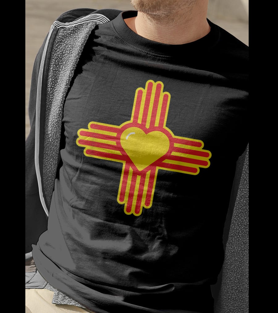 I Love New Mexico Heart Zia Symbol Of NM Iconic State Pride T-Shirt