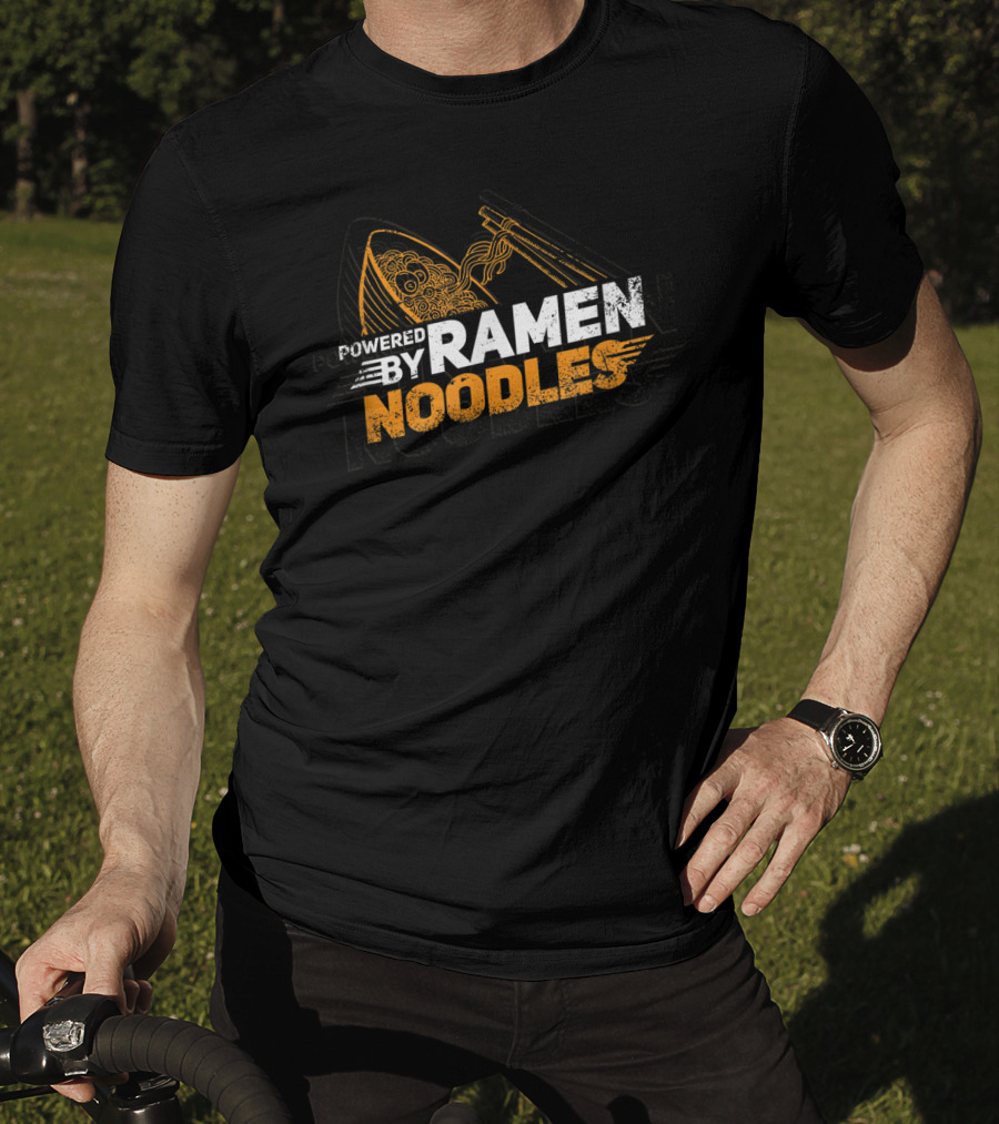 Powered By Ramen Noodles Japanese Kawaii T-Shirt