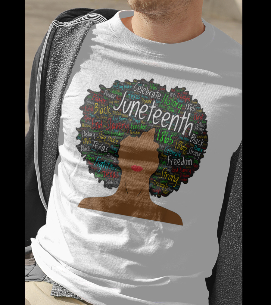 Juneteenth Colorful Afro End Slavery Freedom 1865 Celebrate History T-Shirt