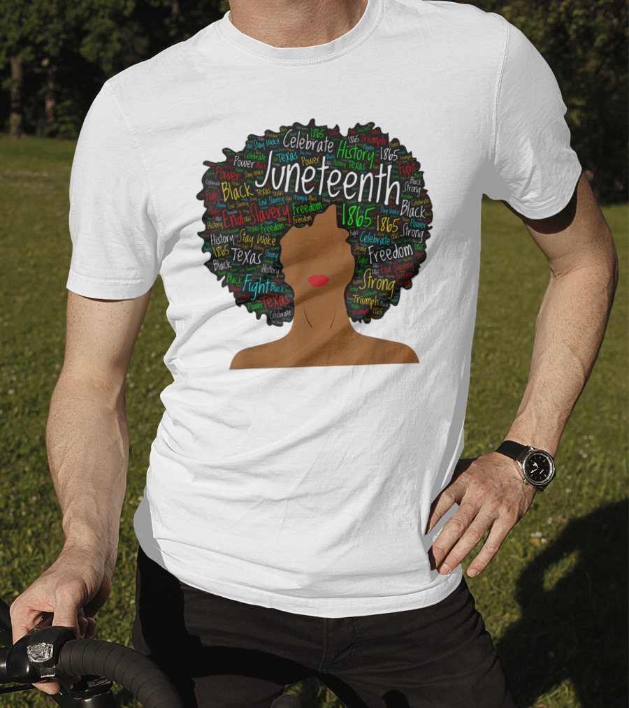 Juneteenth Colorful Afro End Slavery Freedom 1865 Celebrate History T-Shirt