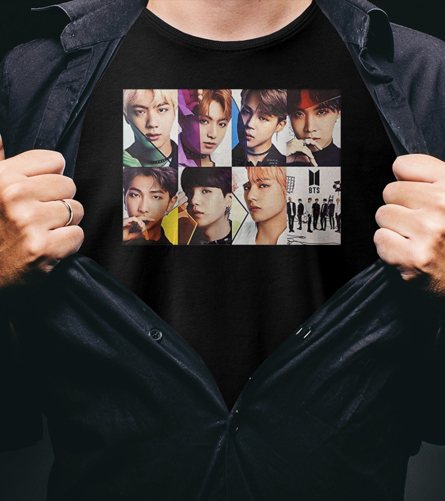 BTS Members Collage K Pop Fans T-Shirt