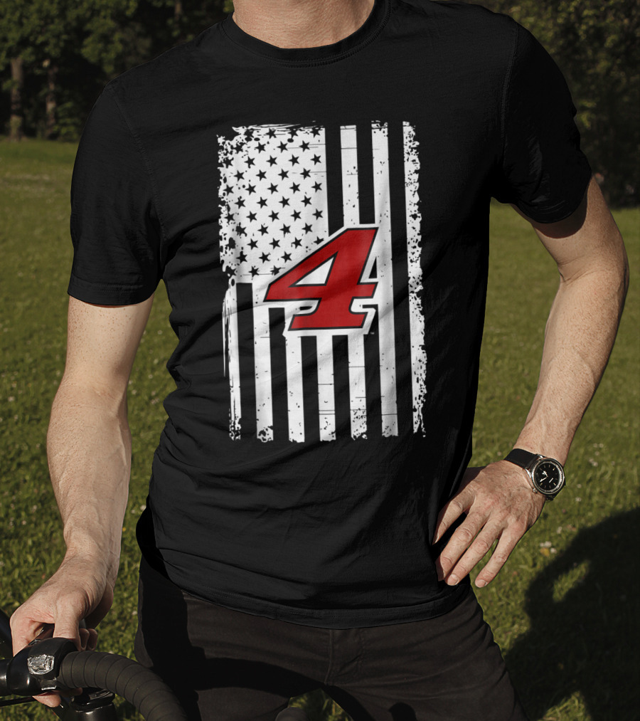 Kevin Harvick Number 4 American Flag T-Shirt