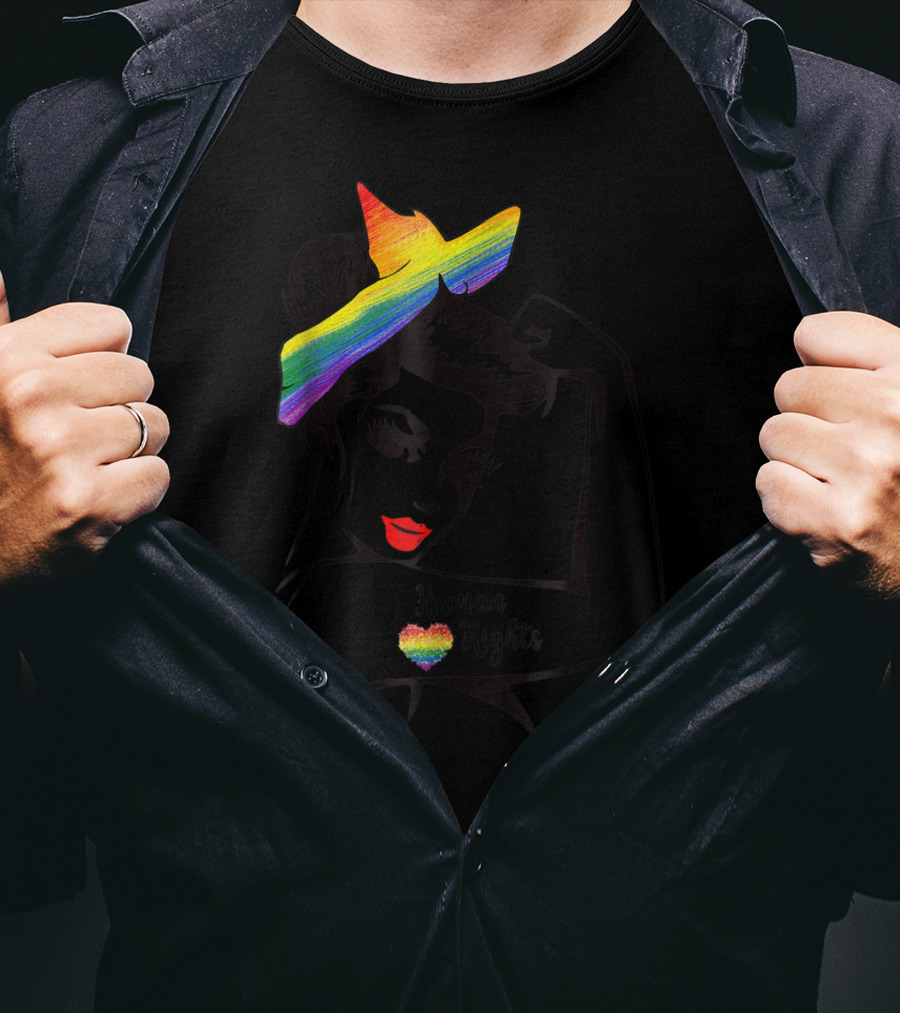 Lady Human Rights Rainbow Pride Iconic Empowerment T-Shirt