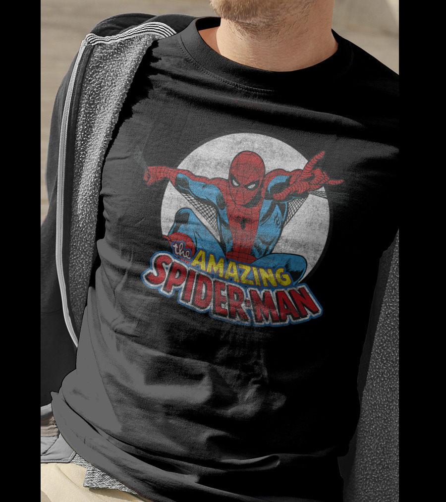 Marvel The Amazing Spider Man Vintage Circle T-Shirt
