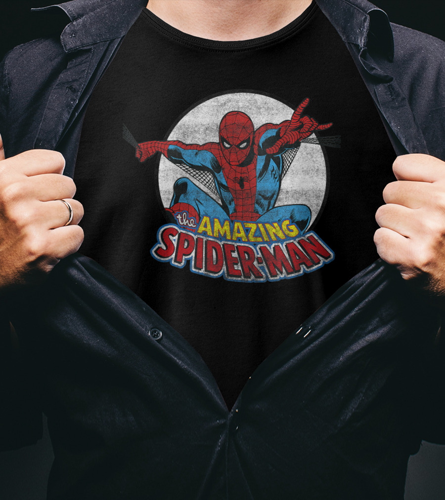 Marvel The Amazing Spider Man Vintage Circle T-Shirt