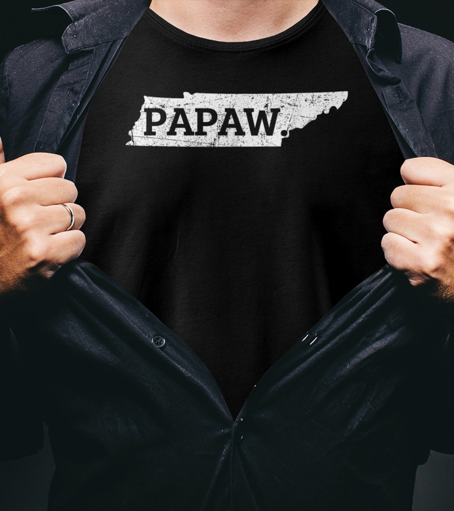 Papaw Tennessee State Map T-Shirt