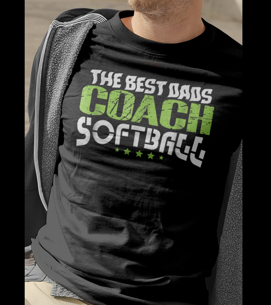 The Best Dads Coach Softball T-Shirt
