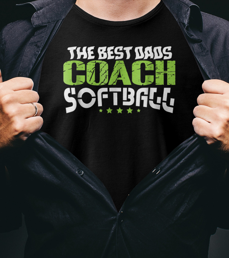 The Best Dads Coach Softball T-Shirt